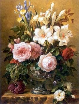 unknow artist Floral, beautiful classical still life of flowers.125